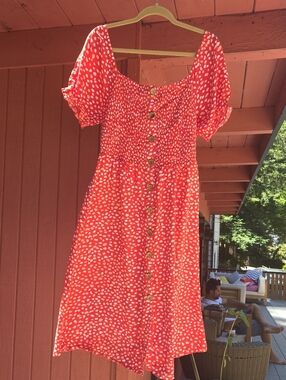 ❤️ ROXY Button-Front Sundress